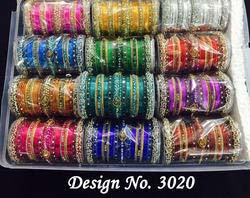 Stone Studded Colored Bangles