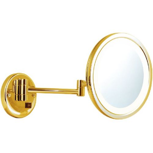 PVD Gold Lighted Wall Mirror
