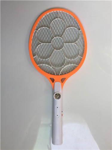 Electrical Rechargeable Fly Zapper White Handle Racket Mosquito Killing Household Anti Insect