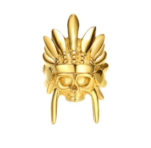 Cool Mister Indian Chief Gold Ring For Men