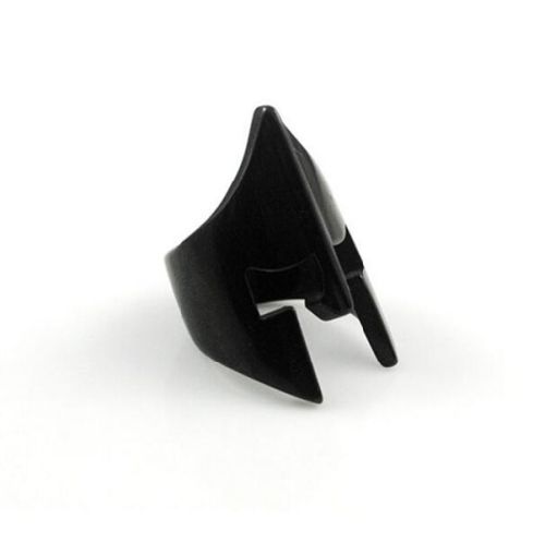 Mens Fashion Spartan Helmet Black Rings