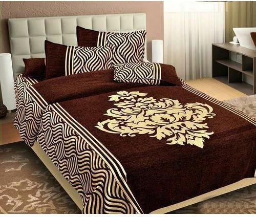 Designer Chenille Double Bed Sheet Set