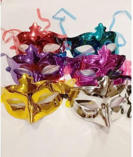 Plastic Party Eye Mask, Color : Silver, Golden, Purple, Pink Etc.