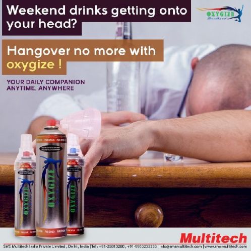 OXYGIZE Portable Pure Oxygen Gas Can With Mask 10-L - To Get Over Alcohol Hangover