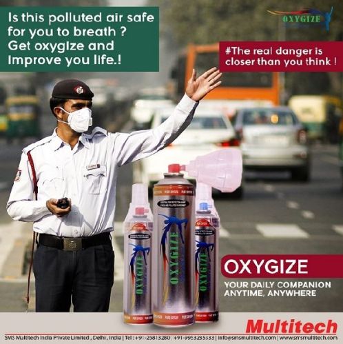 OXYGIZE Portable Pure Oxygen Gas Cylinder With Mask - Get Fresh Air To Breath