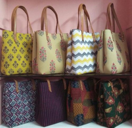 Block Print Tote Bags