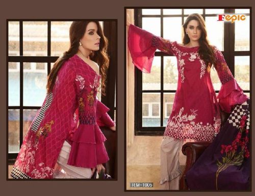 Cambric Cotton Printed Salwar Kameez, Embroidered Salwar Kameez