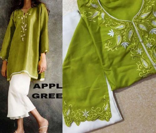 Cotton Palazzo Embroidered Kurtis