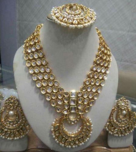 Kundan Meena Necklace, Occasion : Weddings
