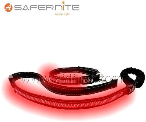 Nylon Webbing Rechargeable LED Light Up Dog Lead