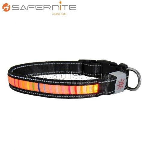 Orange Nightlight Light-Up LED Flashing Dog Collar