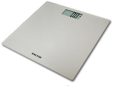 SILVER Salter Ultra Slim Glass Electronic Digital Bathroom Scales