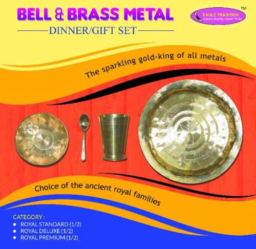 Brass Metal Annaprasanna, Wedding Dinner Set, For GIFT, Feature : 100% HANDMADE