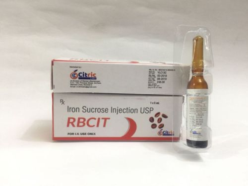 Iron Sucrose Injection, Packaging Size : 1x5 ml for Hospital, Clinical