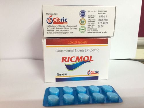 Ricmol Tablets, Packaging Size : 10x10