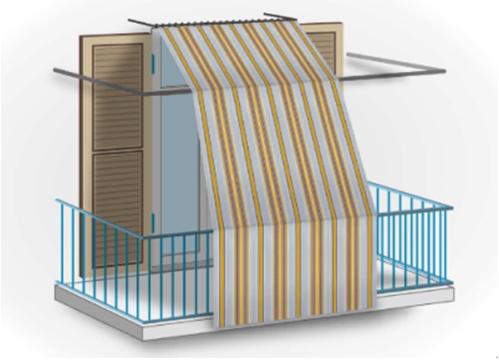 Balcony Protection For The Sun In Polyester