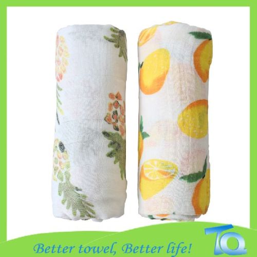Custom Printed Design Blanket Swaddle Baby Muslin Wraps