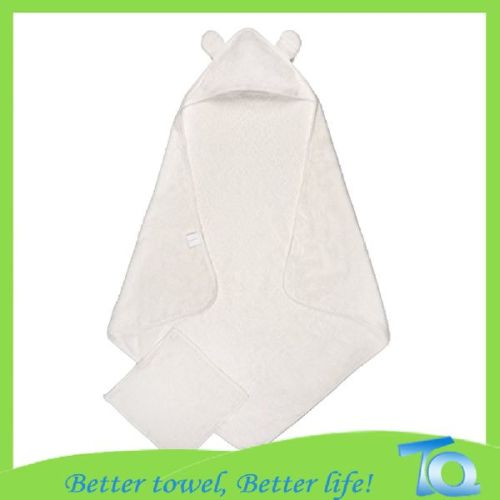 High Quality 100% Bamboo Baby Hooded Towel With Embroidered