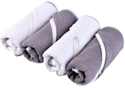 Waffle Microfiber Sports Towel With Zipper