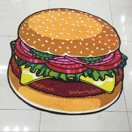Hamburger Multipurpose Roundie Beach Towel