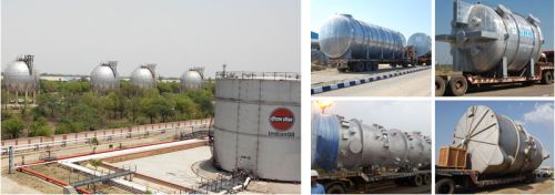 Horizontal Coated Metal Storage Tanks, Color : Silver