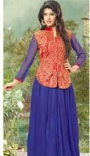 Plain Net Indowestern Gown, Size : M