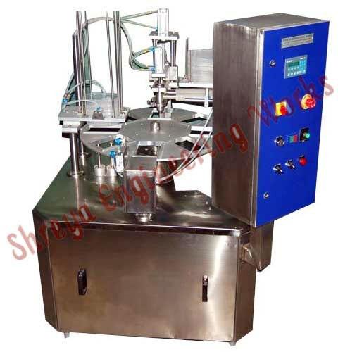 Rotary Ice Cream Tub Filling Machine