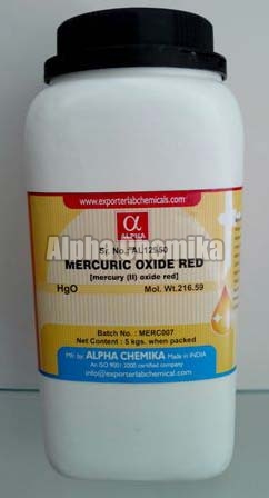 ALPHA CHEMIKA Mercuric Oxide Red Ar, CAS No. : 21908-53-2