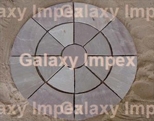 Autumn Brown Circle Paving