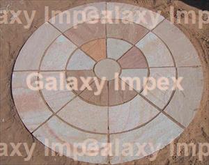 Buff Circle Paving