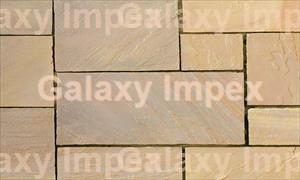 Natural Golden Leaf Hand Cut Paving