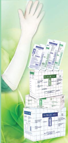 Sterile Long Cuff (elbow Length) Powdered Latex Gloves