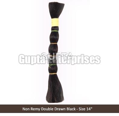 Non Remy Double Black Hair, For Personal, Parlour, Occasion : Casual Wear, Party Wear