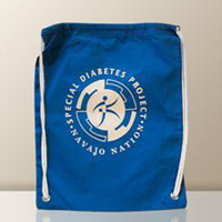 Blue Drawstring Bag