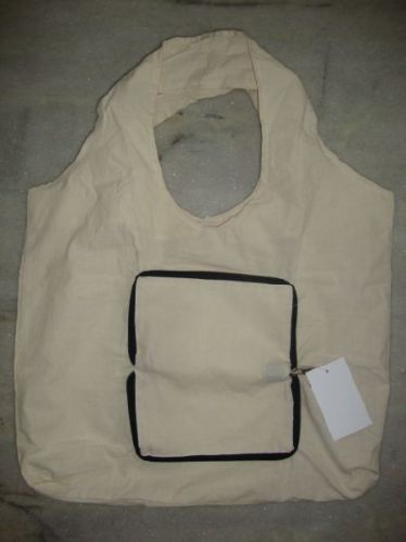 Foldable Cotton Bag (a), Color : White