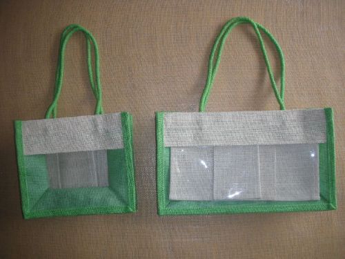 Jute PVC Bag With Rope Handle