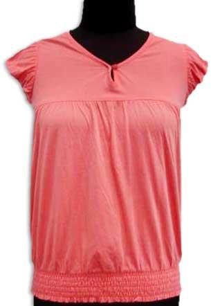 Cotton Ladies Tops, Color : Pink for Casual Fashion