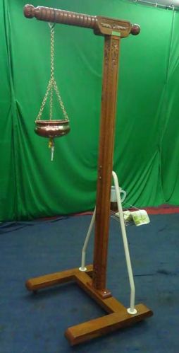 Shirodhara Stand (wooden, With Brass Pot)