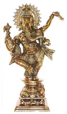 Black Metal Dancing Ganesh Ji, Size : 36 Inch