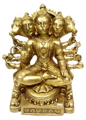 Brass Panchmukhi Hanuman Ji, Feature : Unique Designs, Superior Polish, Elegantly Crafted, Attractive