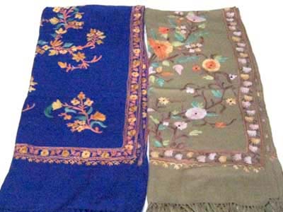 Embroidery Semi Pashmina Stoles, Occasion : Casual