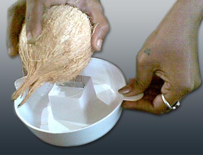 Metal Plastic Coconut Breaker, Packaging Type : White Silver