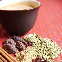 Masala Tea, Ingredients : Black Tea, Ginger, Tulsi, Bayleaf, Clove, Cardamom, Fennel Seeds