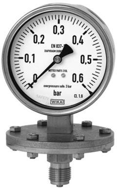 Mild Steel Diaphragm Pressure Gauges, Display Type : Analog