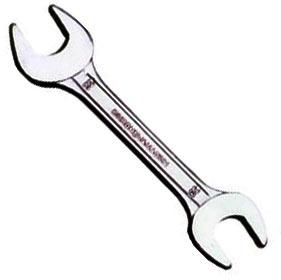Polished Steel Double Open End Spanner, Color : Silver
