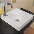 Ceramic Square Bowl, Color : White for Bathroom