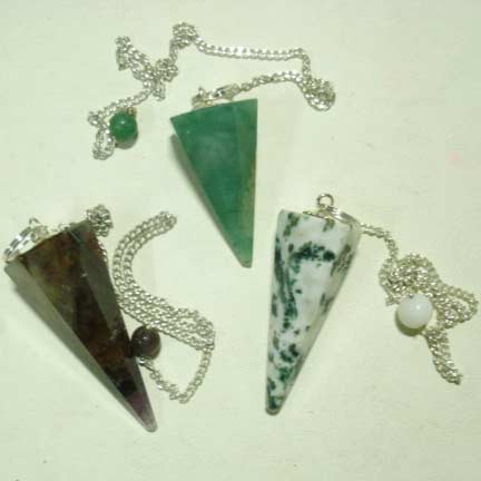 Polished Gemstone Dowsing Pendulums