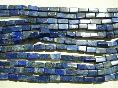 Lapis Lazuli Cube Semi Precious Stone Beads