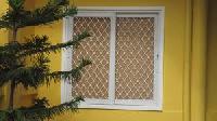 Powder-Coated Steel Window Grills, Color : White