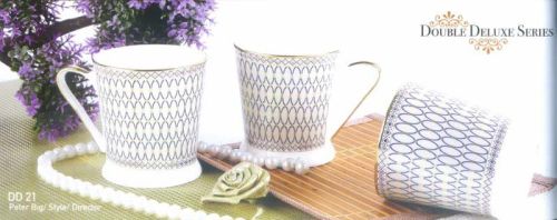 Double Deluxe Coffee Mug Set, Size : Large